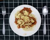 A picture of step 4 of Filipino Sweet-Style Meaty Spaghetti.