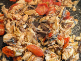 Mackerel and tomato miso mayonnaise amazake spicy pizza
