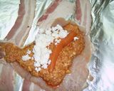 Töltött karaj; lecsós tojással, túróval recept fázis 2 fotója