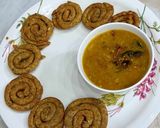 A picture of step 6 of Soya Flour Jalebi Style MeduVada.