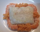 Foto del paso 4 de la receta Lomo de merluza con gambas y parmentier de tomate y ajo