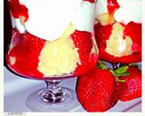 A picture of step 9 of Mike's Dreamy 1 Minute Microwaved Strawberry Sponge Cake.