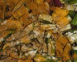 A picture of step 4 of Masala bhindi.