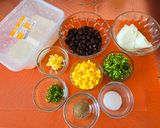 A picture of step 1 of Black Bean Corn Feta Dip.