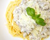 Krémsajtos-húsos spagetti recept fázis 7 fotója
