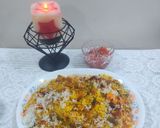 A picture of step 4 of Prawns biryani.