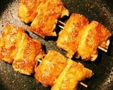 A picture of step 9 of Grilled Scallion-Stuffed Fried Tofu Skewers.