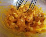 A picture of step 1 of Pumpkin, sweet-potato and sweetcorn nibbles in breadcrumbs.
