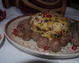 A picture of step 12 of Persian Pomegranate Rice with Pistachio and Raisins.