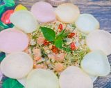 Hình bước làm 3 của món Hoa Chuối Hột Trộn Tôm