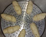 Foto langkah ke 7 dari resep Bolu/Roti kukus(Tanpa telor) isian pisang keju.