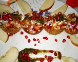 A picture of step 8 of Farali potato basket chaat.