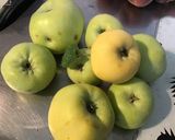 Une image de l'étape 1 de Compote pommes, pêches de vigne et raisins du jardin.