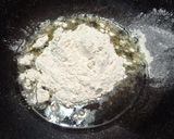 A picture of step 1 of Wheat flour jaggery halwa.