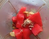 A picture of step 2 of Spinach Watermelon Beetroot Power Punch ~~ Energizing Fitness Elixir.