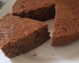A picture of step 9 of Atta jaggery depression cake with dates.