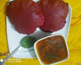 A picture of step 7 of Beetroot poori and potato sabzi with spicy chutney.
