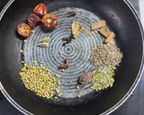 A picture of step 1 of Paneer kohlapori.