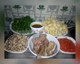 A picture of step 1 of Potato beans porridge.