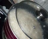 A picture of step 1 of Coconut rice.