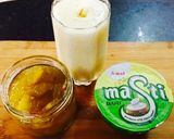 A picture of step 1 of Mango muraba lassi.