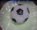 A picture of step 6 of How to Make Soccer Ball Onigiri (Rice Ball).