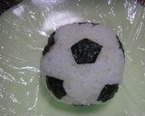 A picture of step 8 of How to Make Soccer Ball Onigiri (Rice Ball).