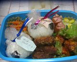 A picture of step 11 of How to Make Soccer Ball Onigiri (Rice Ball).