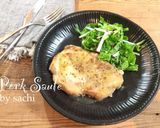 A picture of step 6 of Pork Sauté with Mustard Cream Sauce.