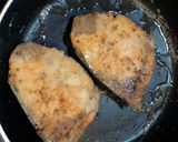 A picture of step 4 of Garlic Mustard Sautéed Yellowtail.