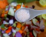 A picture of step 1 of Black Chana Salad.