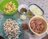 Csirkés-gombás tepsis étel recept fázis 1 fotója