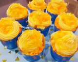 Hình bước làm 7 của món Bánh cupcake sốt kem phô mai trứng muối chà bông