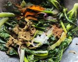 A picture of step 4 of Broccoli Leaves Bhaji.