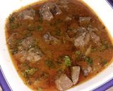 A picture of step 2 of Kaleji Masala.