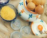 A picture of step 3 of Gupchup (Pani Puri).
