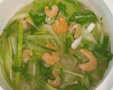 Hình bước làm 2 của món Canh bầu nấu tôm khô