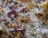 A picture of step 5 of Over baked Chicken with Potatoes, Mushrooms and Onions.