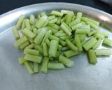 A picture of step 1 of Colocasia Stem Fritters /Arbi Ke Danthal ke Pakode.