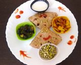 पराठा आलू गोभी भुजिया और भिंडी भुजिया रेसिपी चरण 4 फोटो