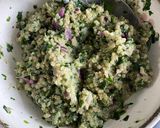 Une image de l'étape 1 de Galette de quinoa aux épinards.