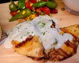 A picture of step 3 of Peppercorn Chicken Steak.