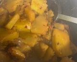 A picture of step 2 of Kaddu ki sabzi.
