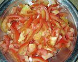 A picture of step 4 of Bhindi masala.
