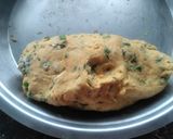 A picture of step 1 of Thepla Pizza.