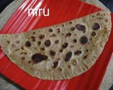A picture of step 6 of Chini paratha / Sugar paratha.