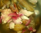 A picture of step 1 of Spicy vegetable soup with zogale and groundnut.