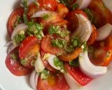 A picture of step 3 of White Wine Vinegar on Tomato Salad.