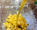 A picture of step 1 of Pineapple mock tail.