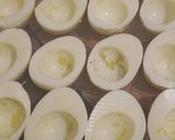 A picture of step 3 of His Deviled eggs recipe.
